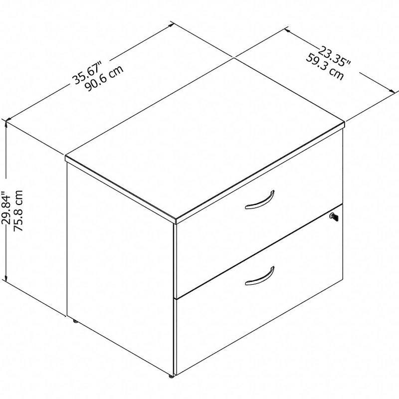 2-Drawer Lateral File Cabinet, Fully Assembled, Multiple Finishes