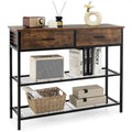 Console Entryway Table with 2 Drawers and 2 Shelves, 39.5"