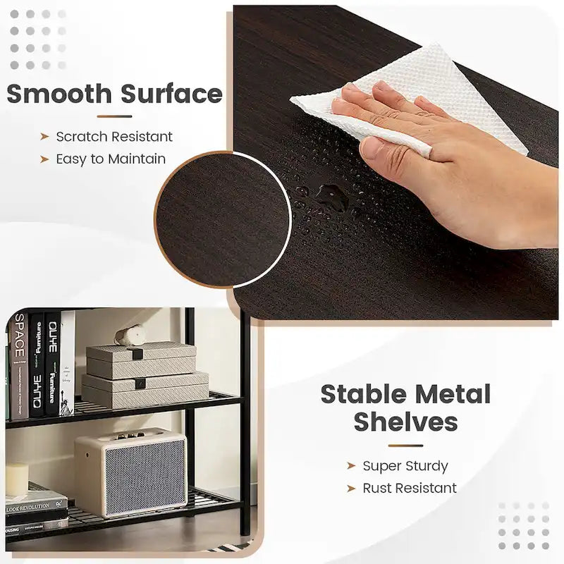 Console Entryway Table with 2 Drawers and 2 Shelves, 39.5"