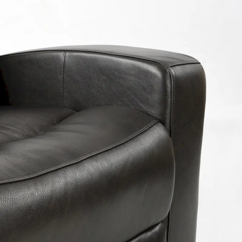 Elektrisch verstellbares 4-Sitzer-Sofa aus echtem Leder für das Wohnzimmer mit Konsole, USB-Anschluss und verstellbarer Kopfstütze