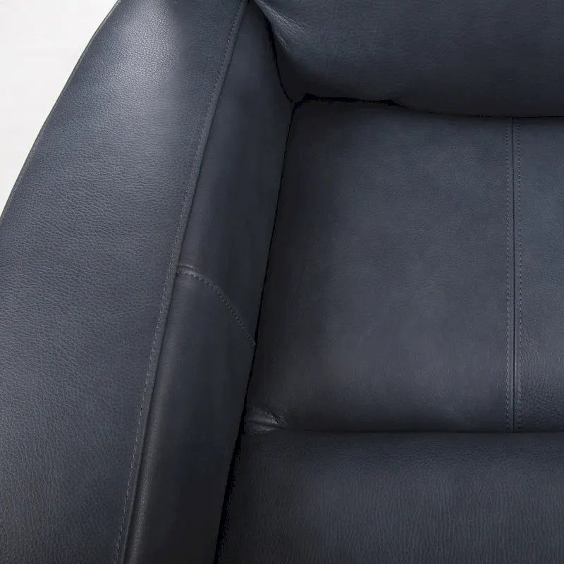 Elektrisch verstellbares 4-Sitzer-Sofa aus echtem Leder für das Wohnzimmer mit Konsole, USB-Anschluss und verstellbarer Kopfstütze