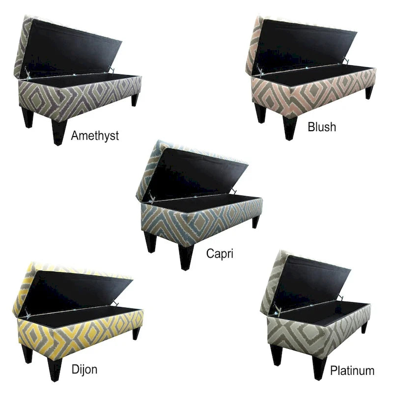 10-Button Tufted Storage Bench, Upholstered with Espresso Wood Finish