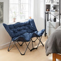 Twin Butterfly Chair, Foldable with Removable Cushion, 400 lbs
