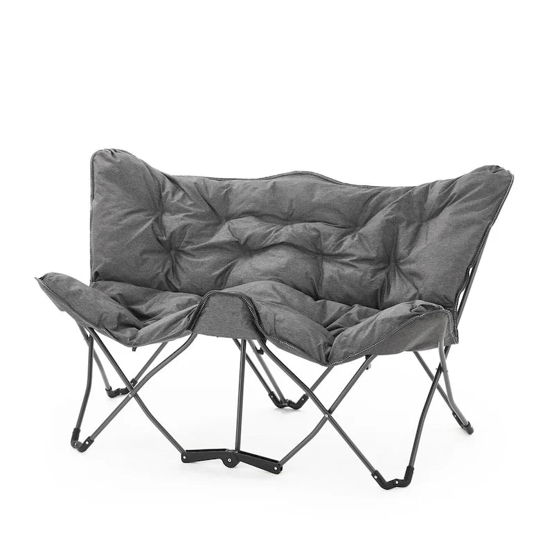 Twin Butterfly Chair, Foldable with Removable Cushion, 400 lbs