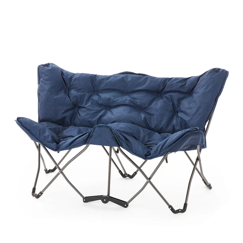 Twin Butterfly Chair, Foldable with Removable Cushion, 400 lbs