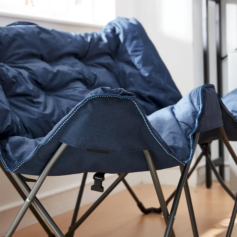 Twin Butterfly Chair, Foldable with Removable Cushion, 400 lbs