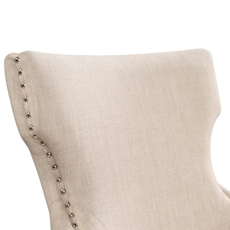 Contemporary Tufted Wingback Dining Side Chairs, Set of 2