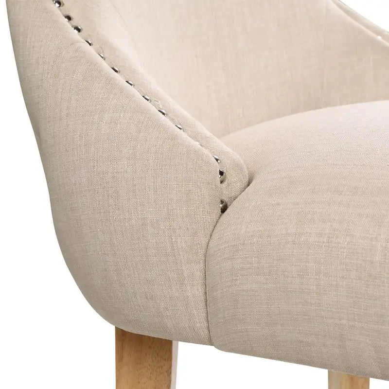 Contemporary Tufted Wingback Dining Side Chairs, Set of 2