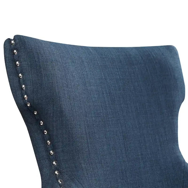 Contemporary Tufted Wingback Dining Side Chairs, Set of 2
