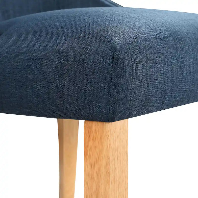 Contemporary Tufted Wingback Dining Side Chairs, Set of 2