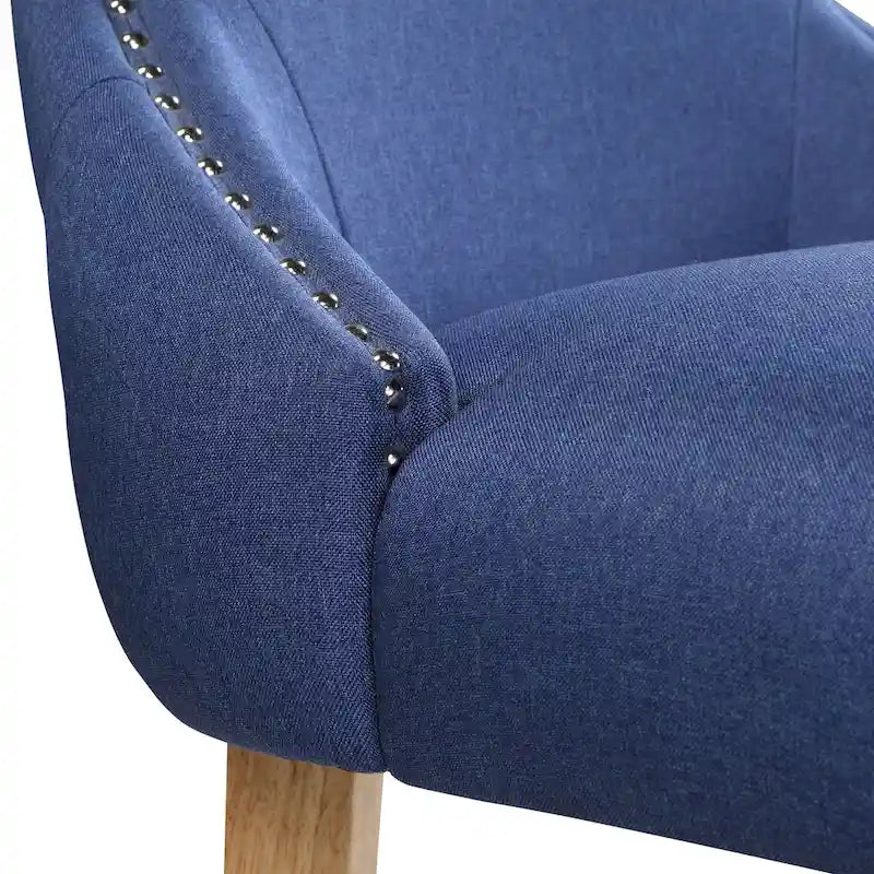 Contemporary Tufted Wingback Dining Side Chairs, Set of 2
