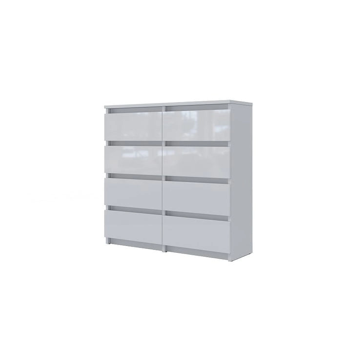 Contemporary 8-Drawer Dresser, Laminated Chipboard