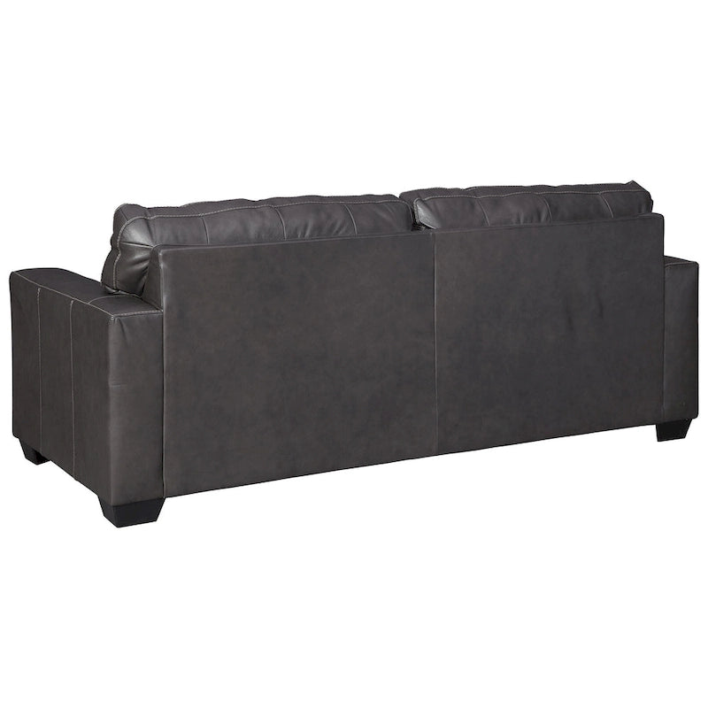 Contemporary Leather Sofa with Platform Foundation