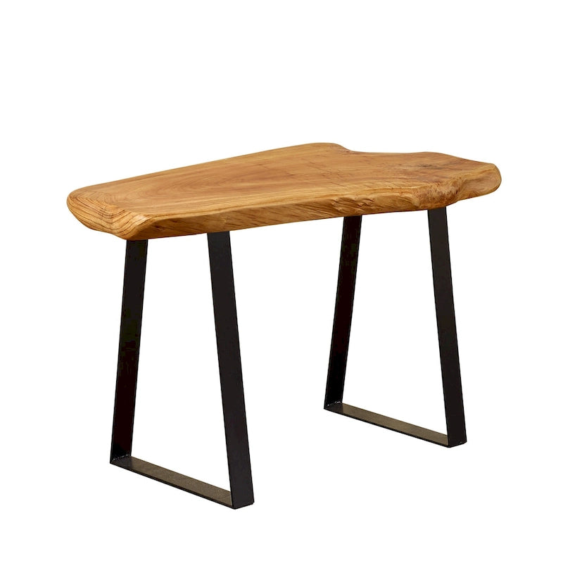 Set of 2 Flat Iron Trapezoid Metal Table Legs for Furniture - 6.7x11x15.5