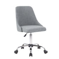 Fabric Upholstered Midback Swivel Office Chair with Chrome Base