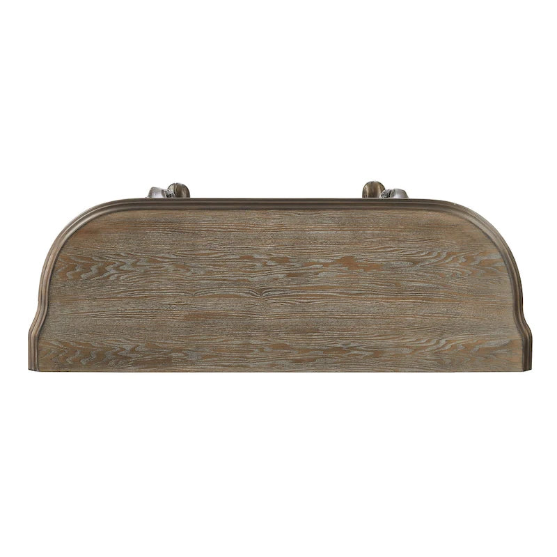 Antique-Style Pewter Cast Iron Console Table