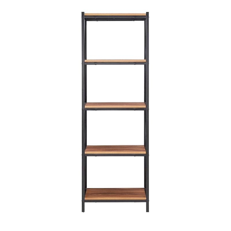 62" Metal Etagere TV Stand for TVs up to 70", with Bookcases