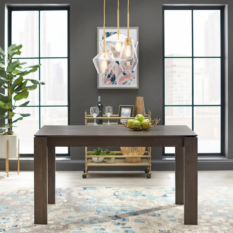 Esstisch im Mid-Century-Modern-Stil, rustikales Grau, 53" breit