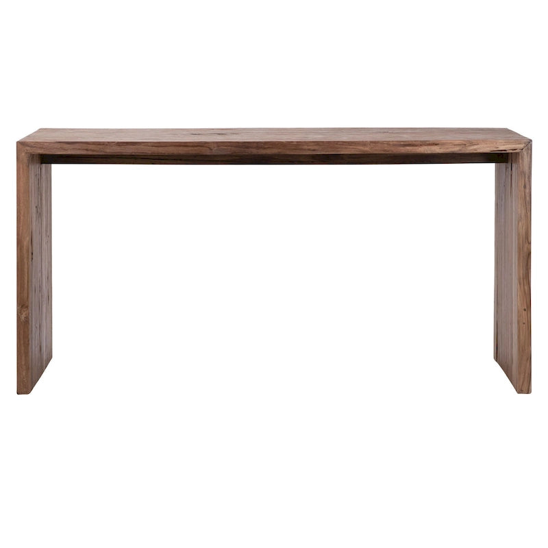 60-inch Rectangular Reclaimed Teak Waterfall Writing Desk