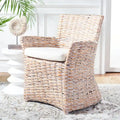 Wicker Washed-Out Grey Arm Chair, 28W x 24D x 33H in
