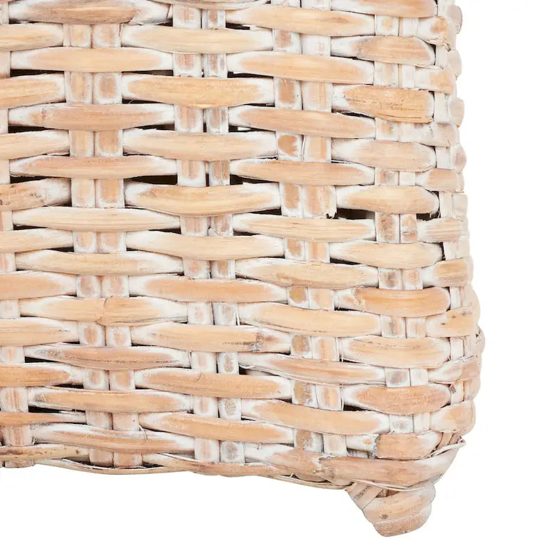 Wicker Washed-Out Grey Arm Chair, 28W x 24D x 33H in