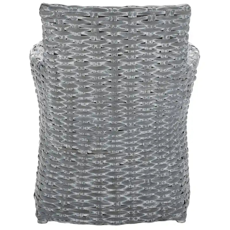 Wicker Washed-Out Grey Arm Chair, 28W x 24D x 33H in