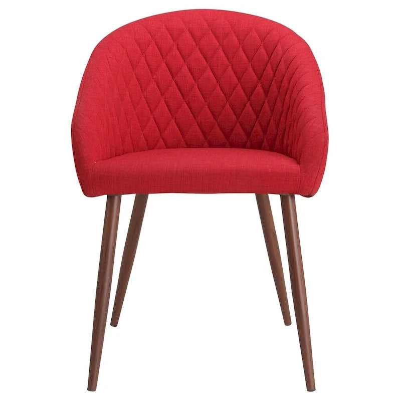 Gepolsterte Esszimmerstühle mit geschwungener Rückenlehne im Mid-Century-Stil, 2er-Set