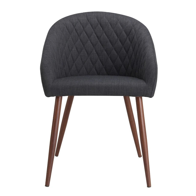 Gepolsterte Esszimmerstühle mit geschwungener Rückenlehne im Mid-Century-Stil, 2er-Set