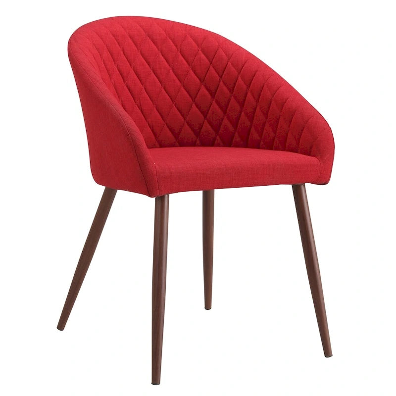 Gepolsterte Esszimmerstühle mit geschwungener Rückenlehne im Mid-Century-Stil, 2er-Set