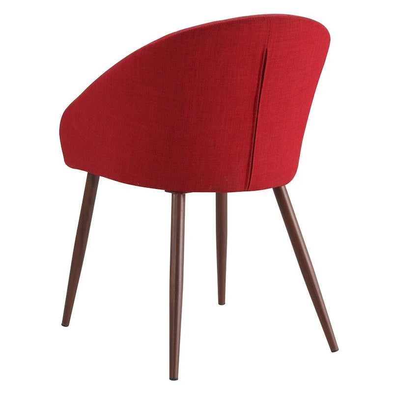Gepolsterte Esszimmerstühle mit geschwungener Rückenlehne im Mid-Century-Stil, 2er-Set