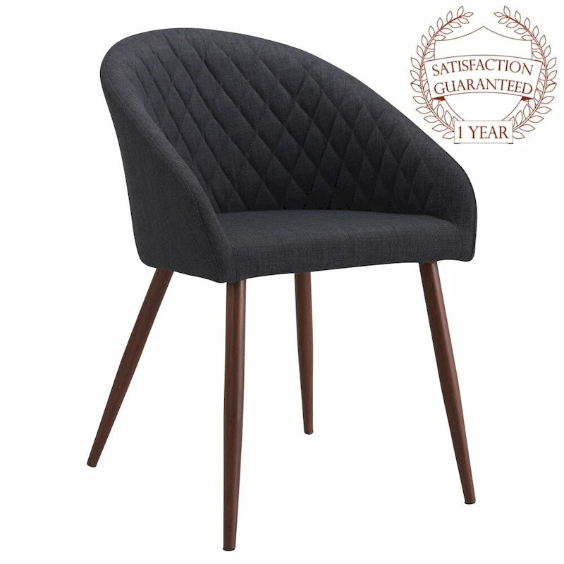 Gepolsterte Esszimmerstühle mit geschwungener Rückenlehne im Mid-Century-Stil, 2er-Set