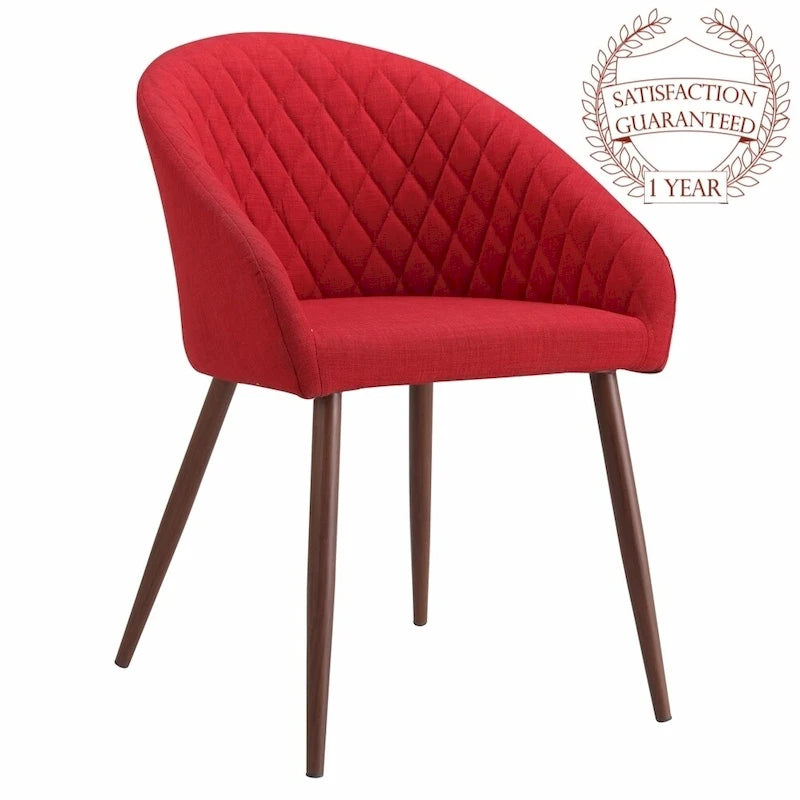 Gepolsterte Esszimmerstühle mit geschwungener Rückenlehne im Mid-Century-Stil, 2er-Set