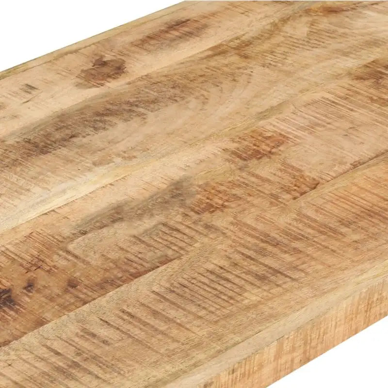 Coffee Table 47.2x23.6x15.7" Rough Mango Wood with Steel Legs