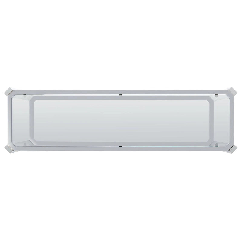52" Acrylic Console Table, Silver Finish