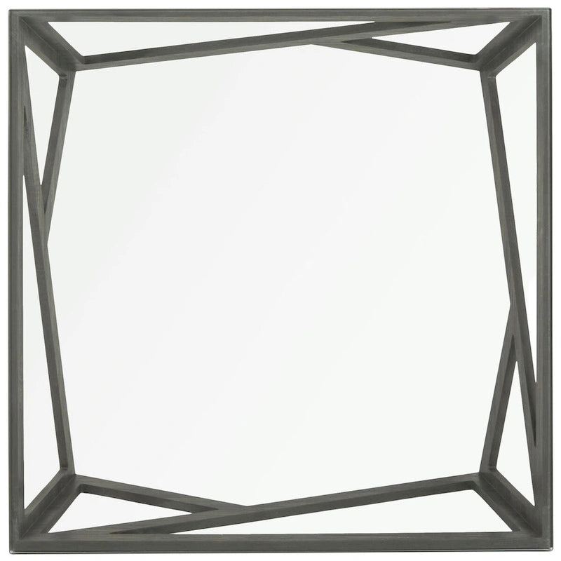 Mid-Century Glass Top Coffee Table, 34Wx34Dx15H in