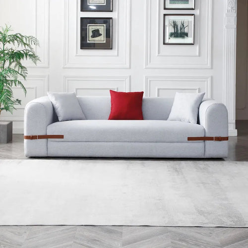 3-Sitzer-Polstersofa, Loveseat-Couch in mehreren Farben mit Kissen