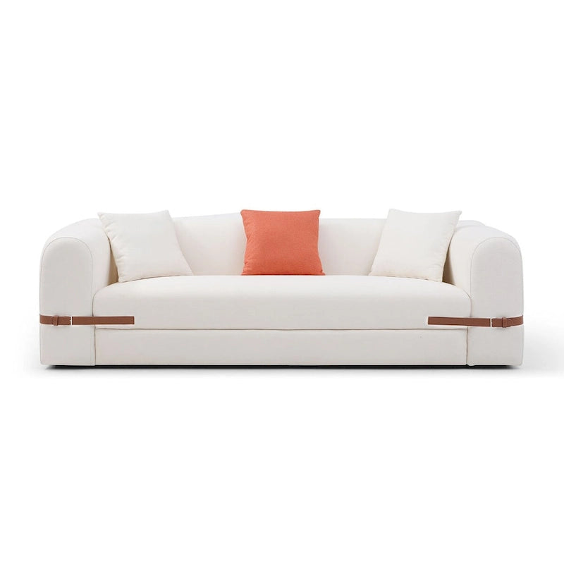 3-Seater Upholstered Sofa Mutiple Color Loveseat Couch with Pillows