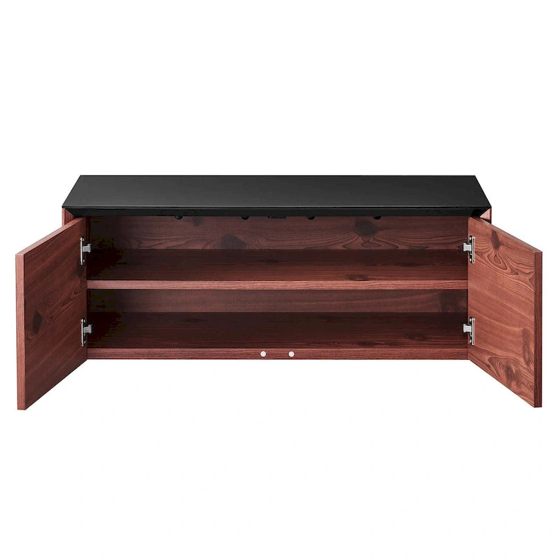 Wall-Mount Office Storage Cabinet with Magnetic-Close Doors and Shelf