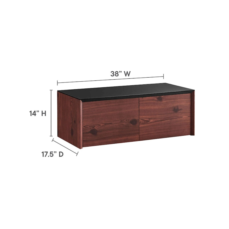 Wall-Mount Office Storage Cabinet with Magnetic-Close Doors and Shelf
