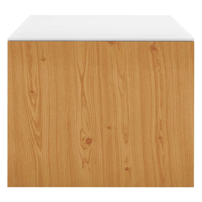 Wall-Mount Office Storage Cabinet with Magnetic-Close Doors and Shelf