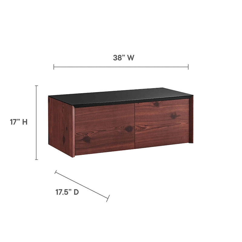 Wall-Mount Office Storage Cabinet with Magnetic-Close Doors and Shelf