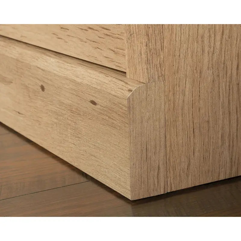 Schreibtisch fürs Homeoffice mit einem Standfuß, Aktenschublade und offenem Regal, Prime Oak