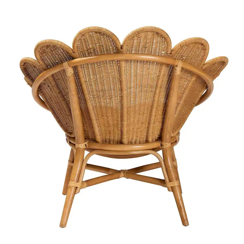 Bohemian Honey Rattan Accent Flower Chair