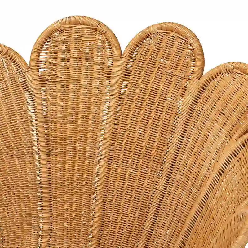 Bohemian Honey Rattan Accent Flower Chair