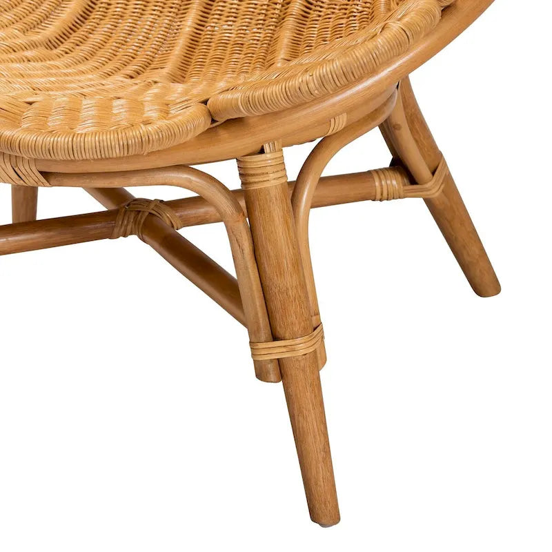 Bohemian Honey Rattan Accent Flower Chair