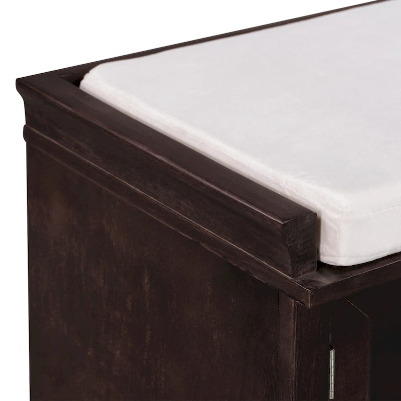 Storage Bench with 2 Drawers and 2 Cabinets