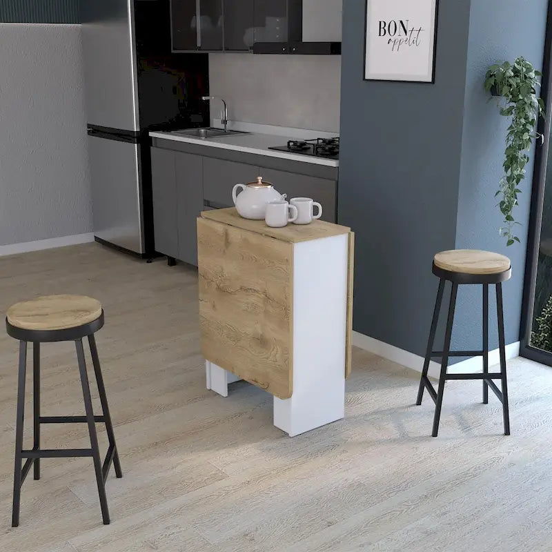 Tavolo pieghevole con gambe a cancello, design compatto salvaspazio
