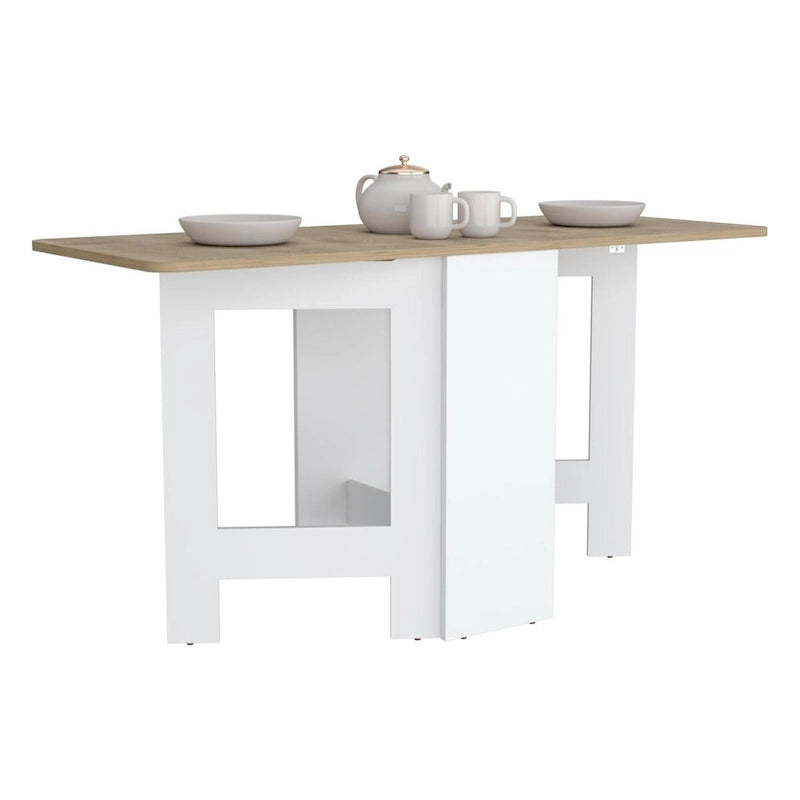 Gateleg Folding Table, Space-Saving Compact Design