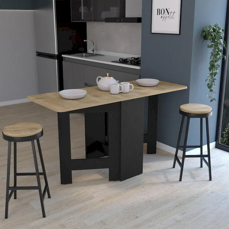 Tavolo pieghevole con gambe a cancello, design compatto salvaspazio
